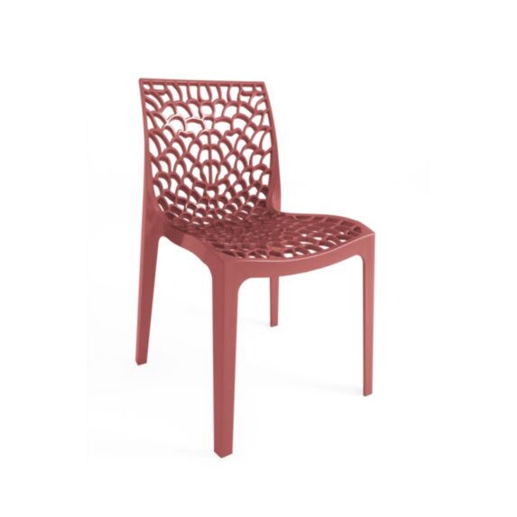 Chaise de jardin Gruyver Polypropylène Terracotta 52x51x81cm - GRANDSoleil