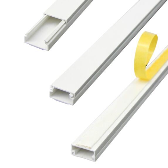 Moulure électrique adhésive 20x10mm 2m blanc - ELECTRALINE