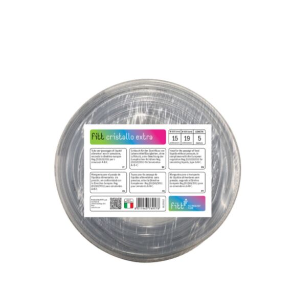 Tuyau cristal clair Ø15 x 19 mm x 5 m - FITT