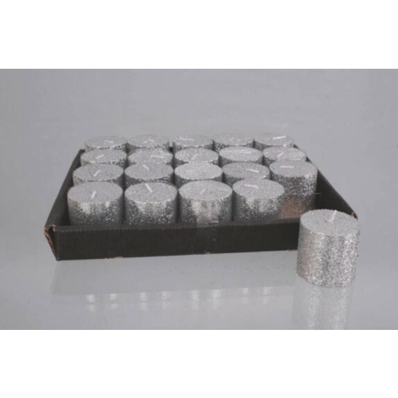 Bougie votive argent 4x4cm