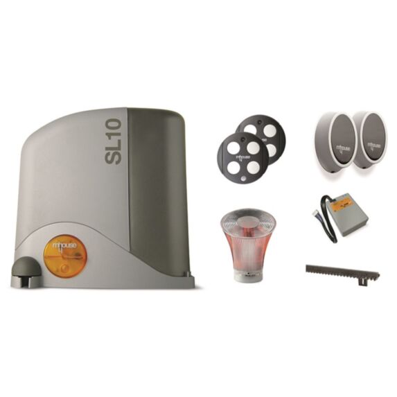 Motorisation pour portail coulissant SL10S avec batterie de secours - MHOUSE