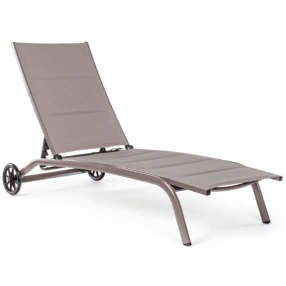 Bain de soleil Léo taupe dossier réglable 5 positions
