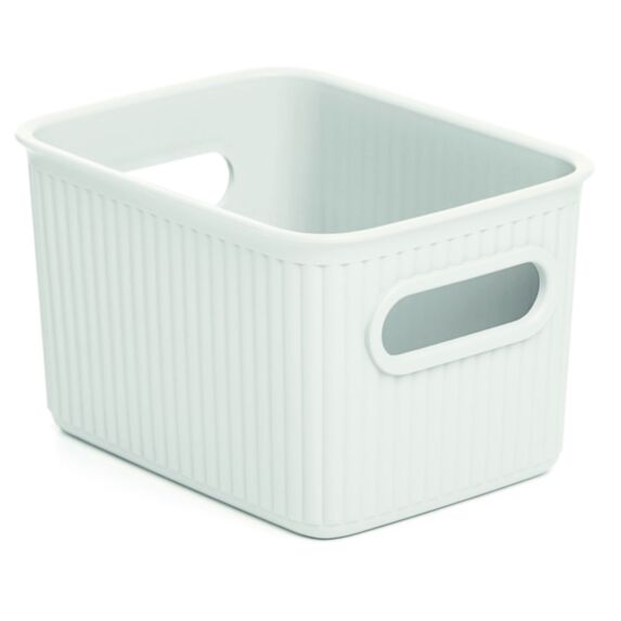 Corbeille de rangement Baobab 1,5L 16,4x12,5x10cm blanc - TATAY