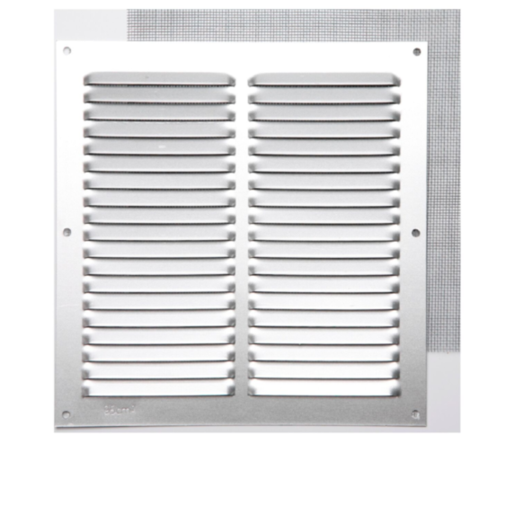 Grille aération aluminium mat à visser 20x20cm