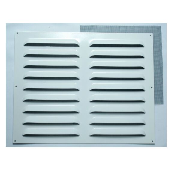 Grille d'aération renforcée aluminium blanc 40x50cm