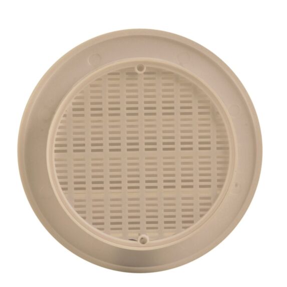 Grille aération + moustiquaire blanc à encastrer Ø11,8cm