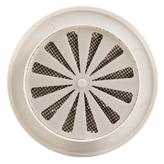 Grille aération aluminium blanc à encastrer Ø9,4cm
