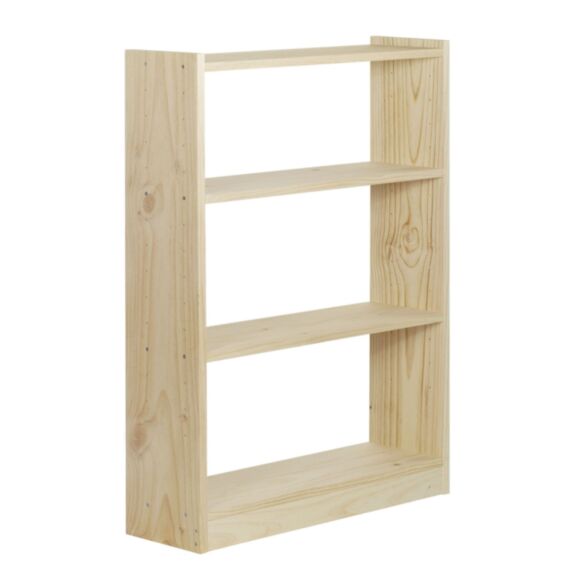 Bibliothèque 4 tablettes pin massif naturel non vernis l 80cm- ASTIGARRAGA KIT LINE