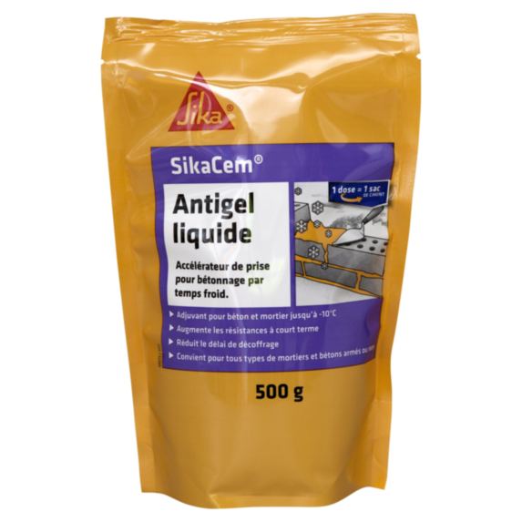 Antigel accelerateur de prise pour bétons et mortiers SIKACIM ANTI CONGELANTE 0.5 L