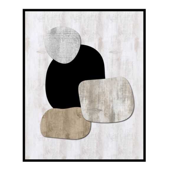 Cadre déco découpes laser Abstrait rond noir 40x50cm - MARCO MUEBLE