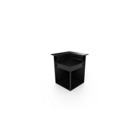 Meuble Angle Bar Cuisine extérieure Acier 97x97xH112,5cm Noir - FORGE ADOUR