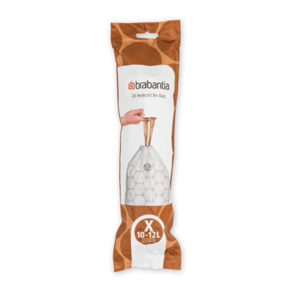 Sac poubelle PerFectFit Code X 10-12L blanc - BRABANTIA