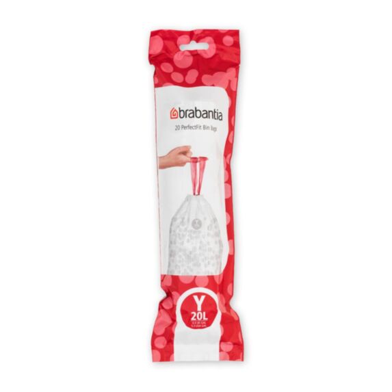 Sac poubelle PerfectFit Code Y 20L blanc - BRABANTIA