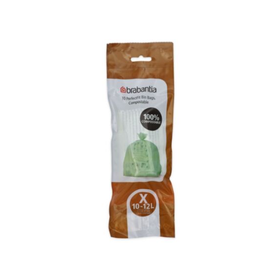 Sacs poubelle PerfectFit vert 10–12L x10 - BRABANTIA