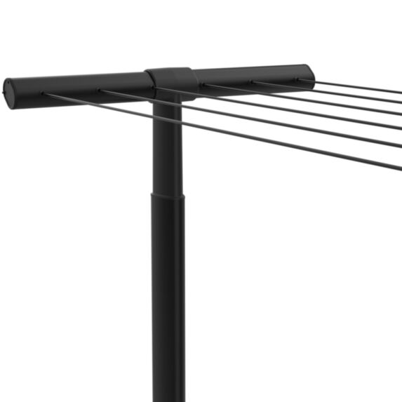 Étendoir à linge extérieur HangOut 50m aluminium à sceller noir - BRABANTIA