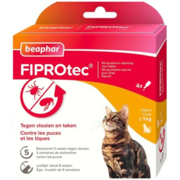 Pipette Fiprotec chat x4 - BEAPHAR 