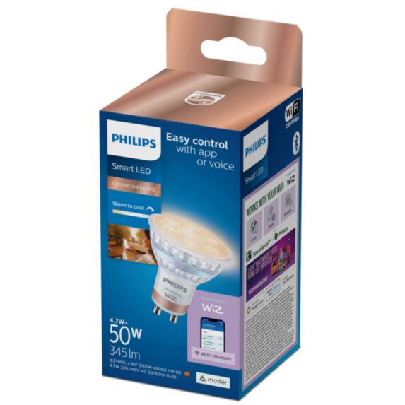 Spot Smart LED 50W GU10 blanc - PHILIPS