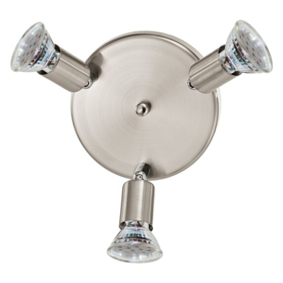 Plafonnier Mini LED 3Lum GU10 3W Nickel Mat EGLO