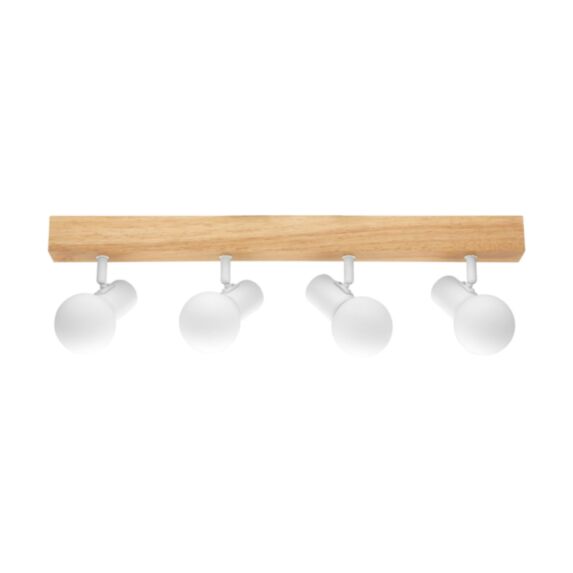 Spot 4 lumières Townshend Blanc/Bois 3W