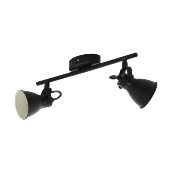 Spot double Seras 2xGU10 acier noir - EGLO 