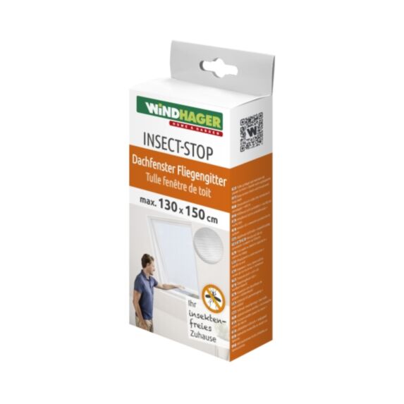 Moustiquaire fenêtre de toit L1,30xH1,50m Blanc - WINDHAGER