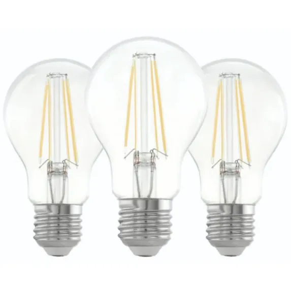 Lot de 3 ampoules LED E27 7W blanc chaud - EGLO
