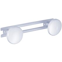 Porte-peignoir 2 Têtes ∅65mm Acier Époxy Blanc - GODONNIER