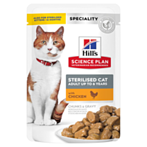Sachet repas pour chat stérilisé saveur poulet 85gr - Hill's science plan