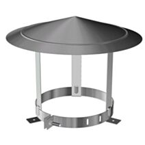 Chapeau rond sortie cheminée inox brut 126-200 - DIXNEUF
