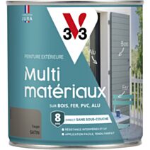 Peinture multi-supports direct protect satin 0.5L taupe - V33