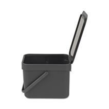 Poubelle Cuisine Sort&Go 6L Gris - BRABANTIA