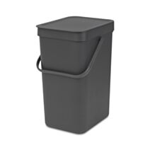 Poubelle Cuisine Sort&Go 12L Gris - BRABANTIA