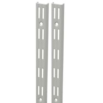 Crémaillère double blanc en acier, h150cm, entraxe 32mm - DURALINE