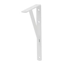 Équerre fonctionnelle industrielle en acier blanc, 15x25cm - DURALINE