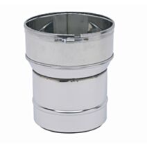 Raccord inox avec bagues à griffes poêle-Tubage flexible 180/186 - TEN