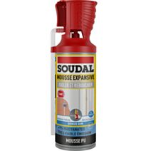 Mousse expansive Isoler et Reboucher 360° avec pistolet 300ml - SOUDAL