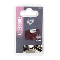 6 pinces-clip N°4 - 20x8 mm pour sous-verres