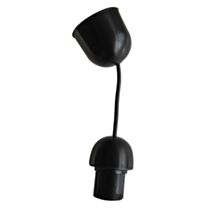 Monture noire douille E27 + bague - TIBELEC
