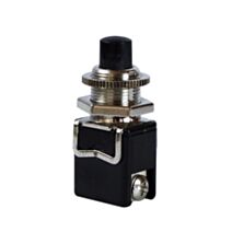Interrupteur Poussoir Contacteur 12x23mm 250V Noir - TIBELEC