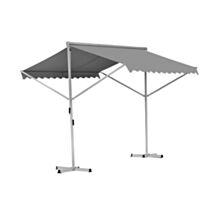 Store banne sur pied double pentes 4 x 3 m gris - INVENTIV