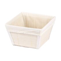 Corbeille de salle de bain Bamboo blanche