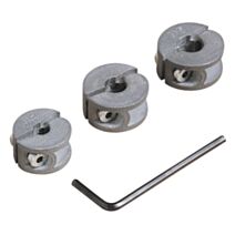 3 Butées de profondeur ø 6, 8, 10 mm pour forets à chevilles - WOLFCRAFT