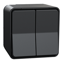 Double interrupteur saillie Mureva Styl anthracite - SCHNEIDER ELECTRIC