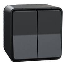 Double interrupteur saillie Mureva Styl anthracite - SCHNEIDER ELECTRIC