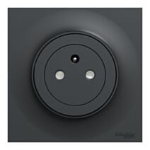 6 prises 2P+T Odace affleurante Mécanisme avec plaque Anthracite - SCHNEIDER ELECTRIC
