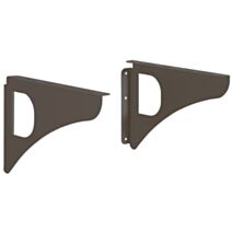 Equerres design gris anthracite pour fixation murale de boîte aux lettres - DECAYEUX
