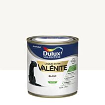 Peinture Laque Boiseries et Ferronnerie Valénite Blanc Satin 0,5L - DULUX VALENTINE