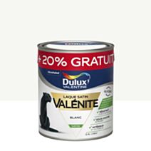 Peinture Laque Bois Fer Valénite Blanc Satin 2L+20% - DULUX VALENTINE