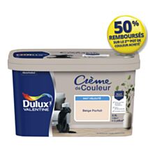 Peinture Crème de couleur mat beige parfait 2,5L - DULUX VALENTINE