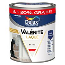 Peinture Boiseries Laque Acrylique Valénite Blanc brillant 2L+20% - DULUX VALENTINE